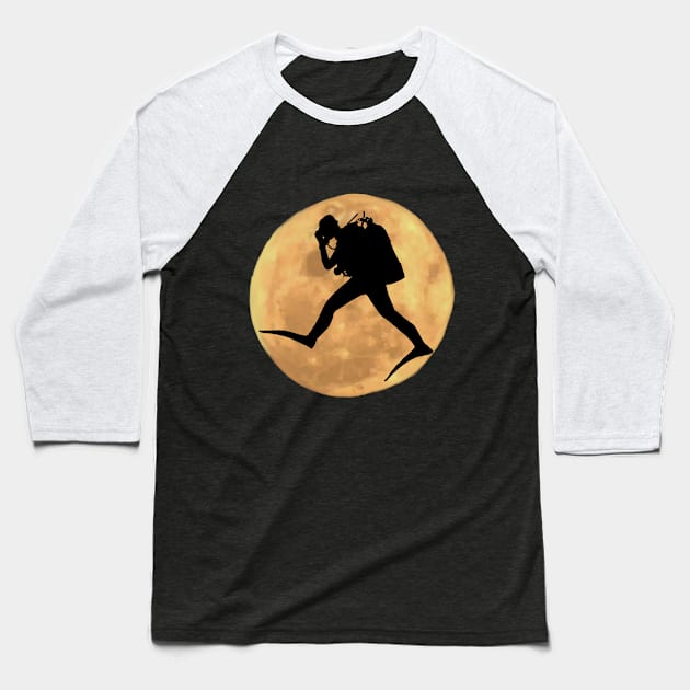 Night Dive Baseball T-Shirt by laceylschmidt